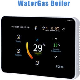 TechU™ Slimme Thermostaat Trust – Zwart met Witte rand – Alleen voor CV-ketel – App & Wifi – Google Home & Alexa – IFTTT – Persoonlijk programma instelbaar — thumbnail 1