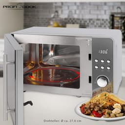 3-in-1 Magnetron met Hetelucht en Grill - 23 Liter RVS Oven tot 2300W — thumbnail 3