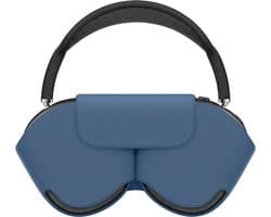 Ainy - Blauw Case Accessoires - Koptelefoon hoes geschikt voor Apple Airpods Max | Zacht Polyester Siliconen Syntetisch Leer materiaal | Magneet sluitingen