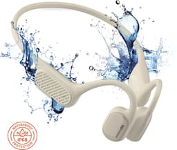 Goods&Co PRO Bone Conduction Headphone - Draadloze sport Oordopjes – Hardloop oortjes - Open Ear Koptelefoon - Sporthoofdtelefoon – IP68 Waterdicht - 32GB geheugen – Bluetooth – Geschikt voor Smartphone & Laptop / Beige — thumbnail 1
