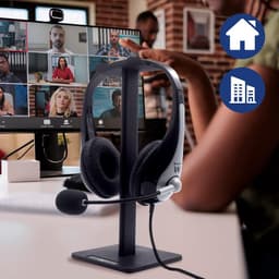 Universele Hoofdtelefoonstandaard Zwart - Stabiele Houder voor Desktop en Bureau — thumbnail 2