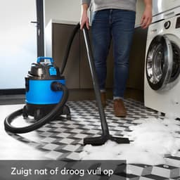 Aura® Bouwstofzuiger Zonder Zak - Alleszuiger Met Accessoires - Stofzuiger - Blauw - 33cm 34cm x 45cm — thumbnail 3