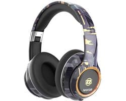 NAXSIR Over-Ear Bluetooth-hoofdtelefoon met RGB-verlichting, kaartlezer, ruisonderdrukking, Bluetooth 5.3, draadloze hoofdtelefoon