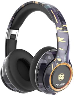 NAXSIR Over-Ear Bluetooth-hoofdtelefoon met RGB-verlichting, kaartlezer, ruisonderdrukking, Bluetooth 5.3, draadloze hoofdtelefoon — thumbnail 1