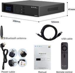 Krachtige Hifi Eindversterker Klasse D met Bluetooth 5.0, USB en RCA - Hoge Resolutie Audio — thumbnail 3