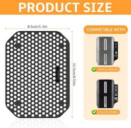 2 stuks spatbescherming accessoires voor Ninja Double Stack XL SL400EU en SL300EU, herbruikbaar siliconen heteluchtfriteuse accessoires Airfryer accessoires voor Ninja Airfryer Double Stack SL400EU en — thumbnail 2