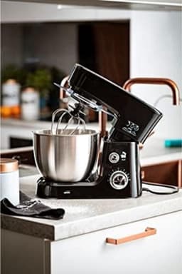 Florixa® Mixer met mengkom - Mixer - Mixer met mengkom keukenmachine - Zilver - 22 cm x 35 cm x 30 cm — thumbnail 4