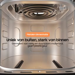 Dewelling Heteluchtfriteuse 625A – 6,5L Airfryer met Volledig Metalen Binnenbak – 1700W – Zwart — thumbnail 10