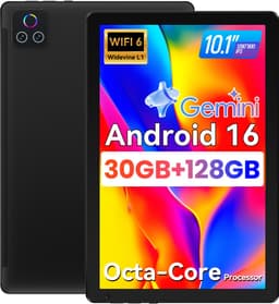 Hotlight X109 Tablet - Android 16 Tablet - Gemini AI - 30GB RAM+128GB ROM - Octa Core - 10.1 inch - 1280x800 FHD+IPS - 5000mAh - 5G WiFi - Widevine L1 - Zwart — thumbnail 1