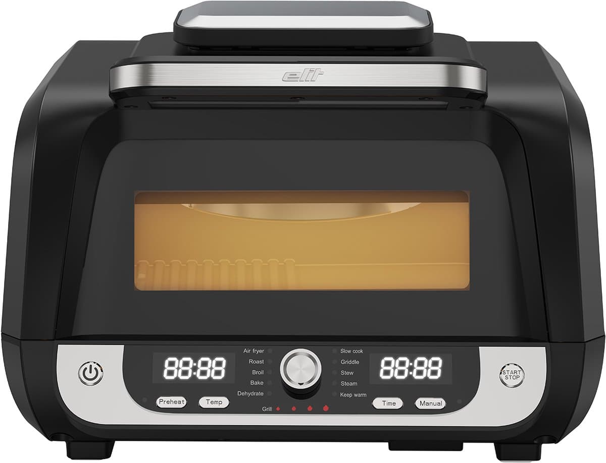 Elit GrillFry360 PRO- air fryer grill 12 in 1- 6L- 1500W- met kijkvenster- grill, bak, frituur en oven- alles in 1 keukenapparaat. — afbeelding 1