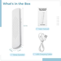 Slaapsprekers - Slaapkussenluidspreker - Onderkussen Bluetooth Speaker - Mini-slaaphulpmiddel - Botgeleiding Technologie - Bluetooth-luidspreker - Witte Ruis - Timer - 20 Uur Speeltijd - Met volumeregeling - Geschikt voor diepe slaap - Wit — thumbnail 3