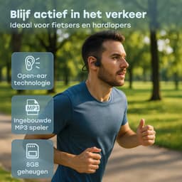 Audyn Bone G2 - Sport Oordopjes - Bone Conduction Headphone - Bluetooth - Open Ear Oortjes - Draadloos - Waterbestendig - 8GB MP3 — thumbnail 2
