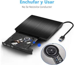 Externe DVD & CD Speler - Externe DVD Speler voor Laptop - Externe DVD Speler en Brander Geschikt Voor Windows, Linux & Mac - USB 3.0 - DVD Speler - Plug & Play - DVD/CD Drive geschikt voor Macbook — thumbnail 3
