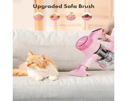 Zolara Draadloze Steelstofzuiger Roze - Zakloos -Krachtige 23 KPA Zuigkracht met LED Display en Lange Accuduur - Roze stofzuiger - Zonder zak - Pink -