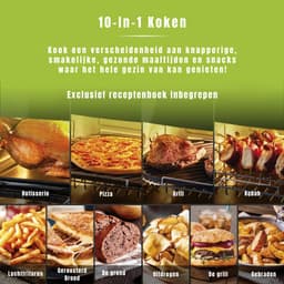 SVN® Heteluchtoven - Oven - Airfryer Oven - Zwart - 33cm x 39cm x 38cm — thumbnail 10