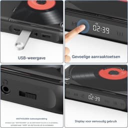 longziming - Draagbare Bluetooth Speler - HiFi Geluid - Draadloze En Bedrade Afspelen - Oplaadbare Batterij - Compact En Lichtgewicht Voor Reizen - Huis - Auto - Zwart — thumbnail 5