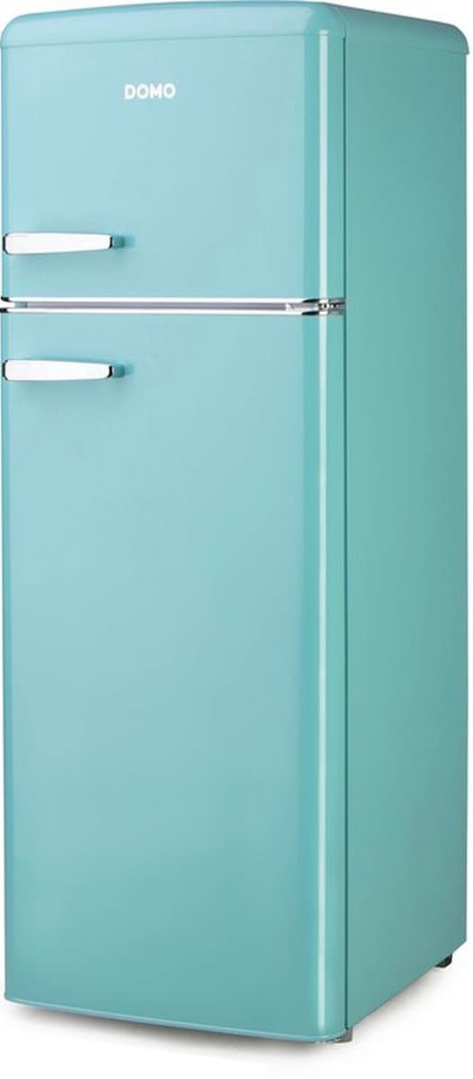 DOMO DO91705R Retro Koelkast - Koelvriescombinatie - D - 206 L - Blauw — afbeelding 1