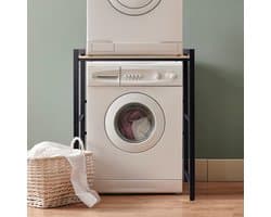 Hi Wasmachine Onderstel - Staal en MDF - Verstelbare Hoogte - Max. 250 kg Draagvermogen