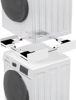 Universele Wasmachine en Droger Frame Set - Tussenmontage Kit voor 46-66 cm Apparaten - Stapelkit met Ratelsnoer - Installatie Set voor Wasruimte - Gemakkelijk en Veilig Stapelen — thumbnail 4