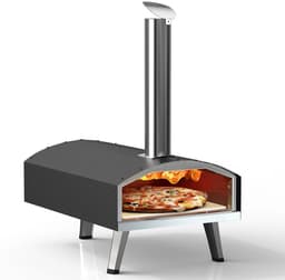 Trexxo - Oven - Pizza Oven - Buiten Oven - Roterende pizza steen - Pizza Cutter - Pizza Spatula - Mini Oven - Stainless - Zwart — thumbnail 1