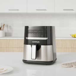 Luchtfriteuse 4,5 Liter met 10 Programma's en 1500 Watt - Zwart/Staal — thumbnail 2