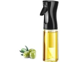 Flow Goods Olijfolie Sprayer – Zwart – Olie Spray - Navulbaar Olie Glas – 200 ML – Cooking Spray - BBQ Accesoires – Airfryer