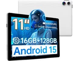 Hotlight A7 - Android 15 Tablet - 11 inch - 16(4+12)GB RAM/128GB ROM– 6800mAh - Wit