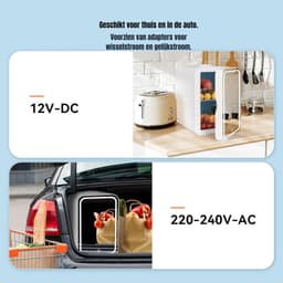 Zyrex® Skincare Fridge - Mini Koelkast 8 Liter – Met Spiegel en Verlichting - Mini Fridge - Wit - ‎20cm x 26cm x 30cm — thumbnail 5