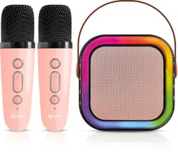 Vision Products Karaoke Speakerset met 2 microfoons Roze — thumbnail 1