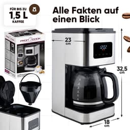 ProfiCook KA 1299 - Half automatisch Filterkoffiezetapparaat -12-14 kops — thumbnail 5