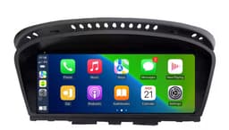 Autoradio met Carplay en Android auto | Geschikt voor Bmw 3, 5 en 6 serie E60 E61 E63 E64 E90 E91 E92 E93 2003-2012 | Radio scherm met Navigatie | 2003 2004 2005 2006 2007 2008 2009 2010 2011 2012 | CCC M5 | Met screencleaner — thumbnail 1