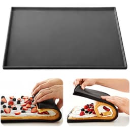 Siliconen bakmat voor cakedeeg - 30*40*0,8 cm - Bakmat voor Zwitserse rol - Deegmat - Ovenbakmat - Bakmat voor airfryer - Bakmat - Voor het uitrollen van deeg - Flexibel met opstaande randen - Kneedmat - Rechthoekige bakmat - Geschikt voor het bakken — thumbnail 1