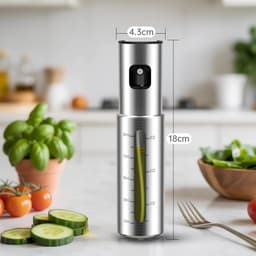 Olijfolie Sprayer - Luxe Olie Sprayer - RVS & Glas - 100ml - Voor Airfryer, BBQ & Bakken - Oliefles Cooking Spray - Koken, BBQ, Grillen — thumbnail 4
