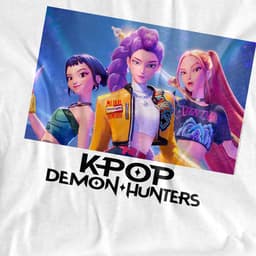 Kpop Demon Hunters Heroic Huntrix Huntrx Unisex T-shirt met lange mouwen - Wit - XL — thumbnail 2