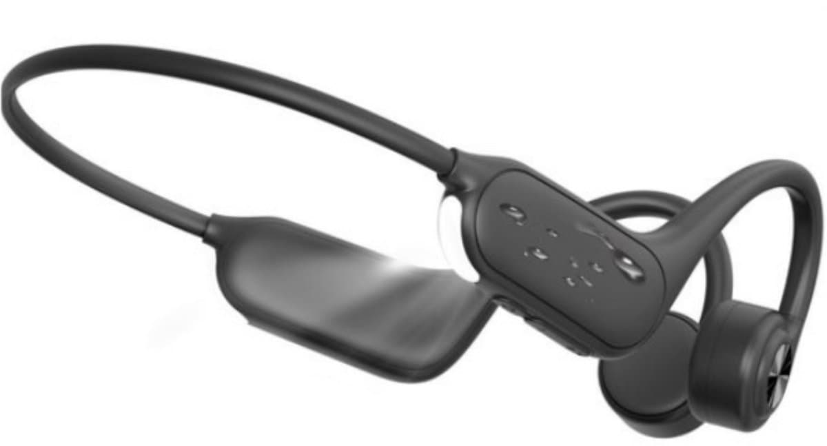 balboaz Bone Conduction Headphone | Draadloze open ear sport koptelefoon | bluetooth en mp3 (32GB opslag) | Oordopjes met licht | IP68 Waterdicht en stofdicht — afbeelding 1