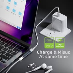 USB-C naar 3.5mm Audio Adapter met 100W PD Snelladen - DAC AUX HiFi Geluid — thumbnail 5