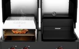Cozze® Quattro 900 BBQ Gas barbecue – 4-in-1 Buitenkeuken Grill – Pizzaoven & Plancha – Infrarood Branders – 13 kW – Groot Grilloppervlak – Voor Tuin & Terras — thumbnail 3