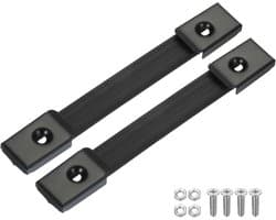Handle Strap Vervanging 7.8 inch - 2 Pcs Rubber Amplifiers Speaker Cabinet Belt Handle met Metalen Eindkappen en Hardware Accessoires - Zwart
