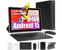 Hotlight C10L - Android 15 Tablet - 10.1 inch - 20(3+17)GB RAM/64GB ROM– 5000mAh - WiFi 6 - 5MP+8MP Camera - Zwart