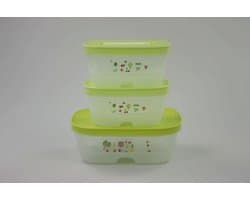 Voedselbewaarset - Opslagcontainers - Keuken Organisatie - Ventilatie Optie - 800ml 375ml - Groen