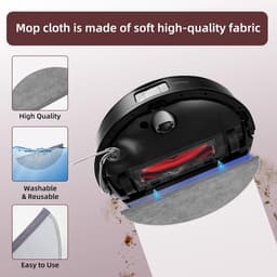 13 stuks vervangende accessoires geschikt voor Roborock Q10 VF+/PF robotstofzuiger - 1 hoofdborstels, 4 zijborstels, 4 HEPA-filters, 4 dweilpads — thumbnail 5