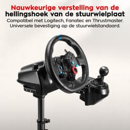 HUZARO Speed 2.0 - racestuur standaard - stuurstandaard - Wheel stand - race cockpit - Inklapbaar - Geschikt voor Logitech, Thrustmaster & Fanatec - Zwart — thumbnail 5