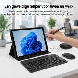 Hotlight 10.1 Inch Tablet - Android 15 Tablet met Toetsenbord - Hoes - Stylus - Muis - 20GB RAM+64GB ROM - 5G Wifi 6 - Bluetooth 5.3 - 5000mAh - Wit — thumbnail 3