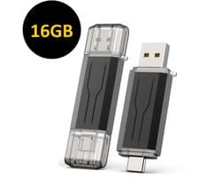 ThunderGold USB Stick 16 GB - USB-Sticks - USB C Stick - USB C en USB A - USB 3.0 - Geschikt voor laptops, smartphones en tablets