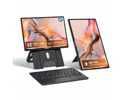 Blackview Table 9 Portable Monitor + Toetsenbord - 16 Inch Full HD Draagbare Monitor - Draagbaar Scherm met USB-C & HDMI - Plug & Play - Incl. Beschermhoes