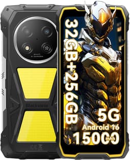 Blackview ROCK 2 Pro - Robuuste Smartphone - 5G - 32GB RAM - 256GB ROM - 6.67 inch 120Hz - 15000mAh Robuuste Telefoon - Android 16 - NFC - GPS - Geel — thumbnail 1