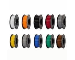 D&A 3D printer - 3D filament - 3D printer materiaal - 10 Verschillende kleuren - Mix kleuren - 1.75 Mili meter - 10 Kilogram