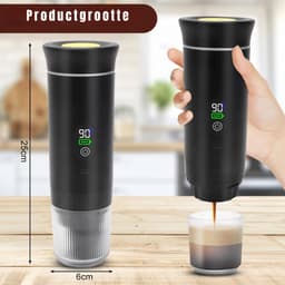 MIRA®Draagbare Koffiemachine - Blender To Go - Draagbare Blender - Zwart - 9cm x 9cm x 21cm — thumbnail 5