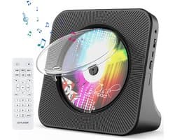 Draagbare CD-Speler - Bluetooth - CD-Speler - Kleine Luidspreker - USB-Lezer - FM-Radio - Timer - LCD-Display - Stofhoes - Kindercd-Speler Afspelen met Hoofdtelefoonaansluiting - CD/Bluetooth/FM/AUX/USB - 5 Modi
