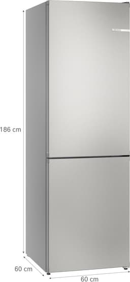 Bosch Serie 4 KGN362I1F - Koel-vriescombinatie - Total No Frost - Nooit meer ontdooien - 321 liter - VitaFresh XXL: houd etenswaren langer vers met extra ruime vershoudlades - RVS — thumbnail 4